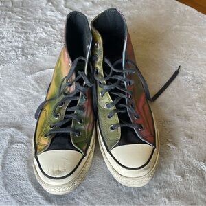 Convers Multicolor holographic High-Top Sneakers size 9.5 m 11.5 W